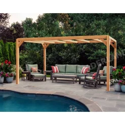 Pergola autoportante en bois lamellé-collé Alicante - 7 x 3 m MADERLAND