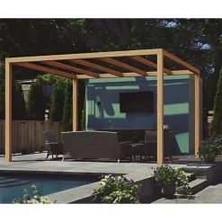 Pergola autoportée en bois lamellé-collé Santander 6 x 3 m MADERLAND