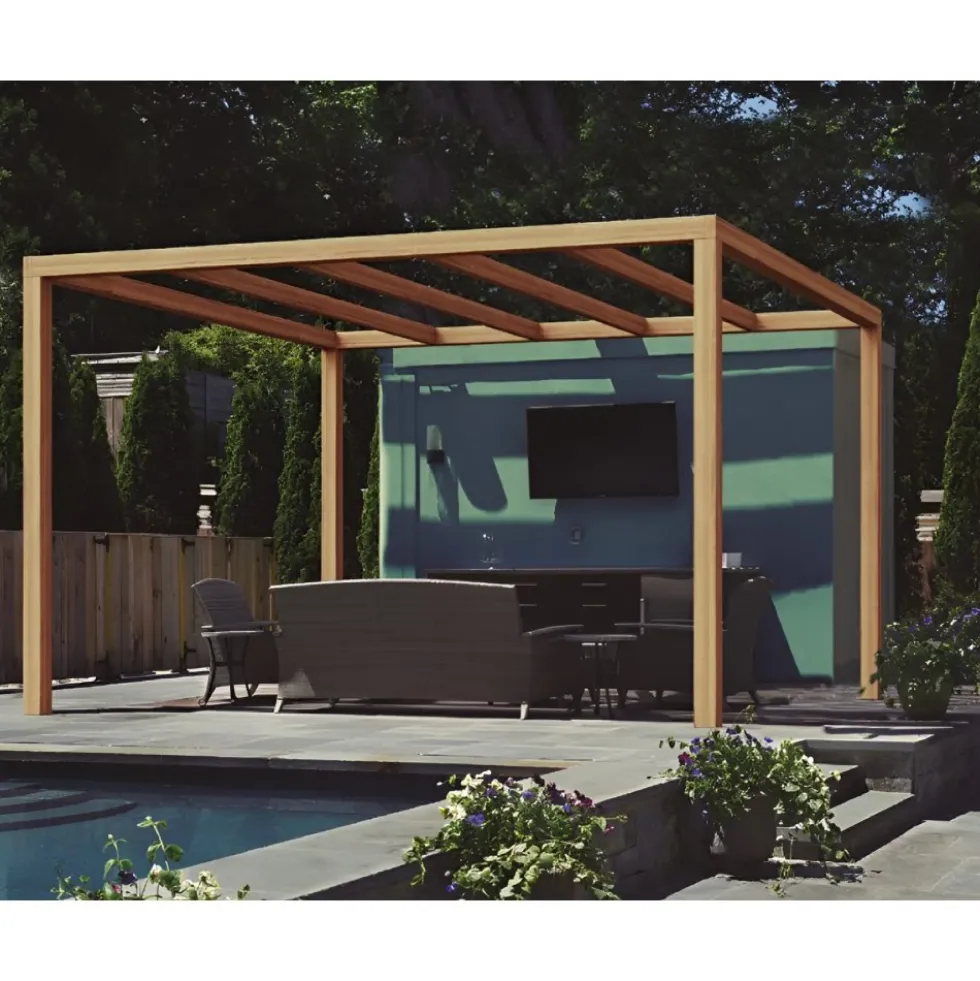 Pergola autoportée en bois lamellé-collé Santander 6 x 3 m MADERLAND