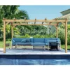 Pergola autoportée en bois lamellé-collé Valencia 8 x 3 m MADERLAND
