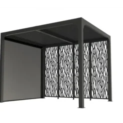 Pergola bioclimatique alu gris - 2,40x3 m - 7,20 m2 HABRITA