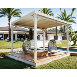 Pergola couverte autoportante bois Strasbourg 6 x 4m - PL01564 MADERLAND