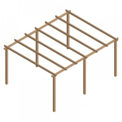Pergola en bois massif BARCELONA-5,1x4,2 m MADERLAND