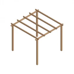 Pergola en bois massif BARCELONA-3x3 m MADERLAND