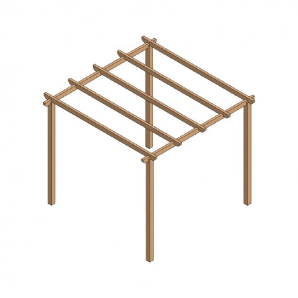 Pergola en bois massif BARCELONA-3x3 m MADERLAND