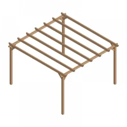 Pergola en bois massif Cambados 4,2x3 m MADERLAND