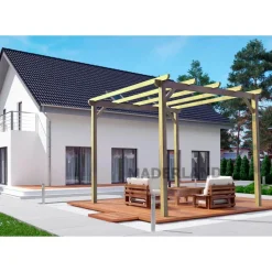 Pergola en bois massif Madrid 4,2 x 3 m MADERLAND