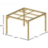 Pergola en bois THERMAUVENT - 3,40 x 3,10 m - 10,60 m2 HABRITA