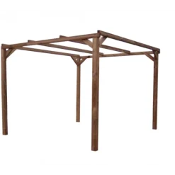 Pergola en bois THONON - 3,00x3,00 m - 9 m2 HABRITA