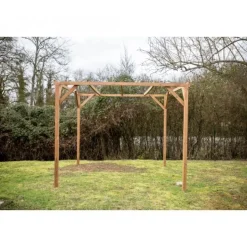 Pergola en bois THONON - 3,00x3,00 m - 9 m2 HABRITA