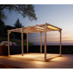 Pergola en bois THONON - 3,00x5,00 m - 15 m2 HABRITA