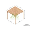 Pergola semi-couverte autoportante bois Toulouse 3 x 3 m - PM02533 MADERLAND