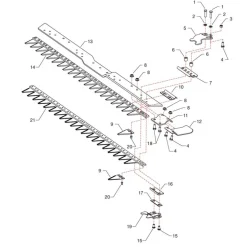 Pièces détachées pour barre de coupe P70 - éclaté n°1 EUROSYSTEMS