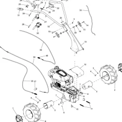 Pièces détachées pour Minieffe - paire de roues et guidon V23 EUROSYSTEMS