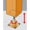 Pied de poteau réglable - kit complet avec fixations - KIT FIX PPRC SIMPSON Strong-Tie