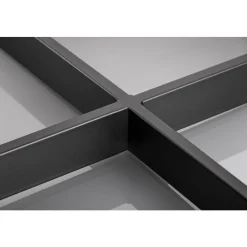 Pied de table en croix style industriel en acier noir mat SYNERCIA