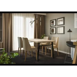 Pied de table en H style industriel en acier noir mat SYNERCIA