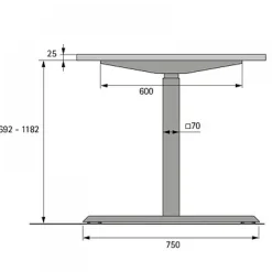 Pieds de bureau motorisés réglables en hauteur Steelforce Pro 370 SLS HETTICH
