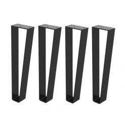 Pieds de table en métal - acier peint noir - lot de 4 CUIVRERIE CENTRALE