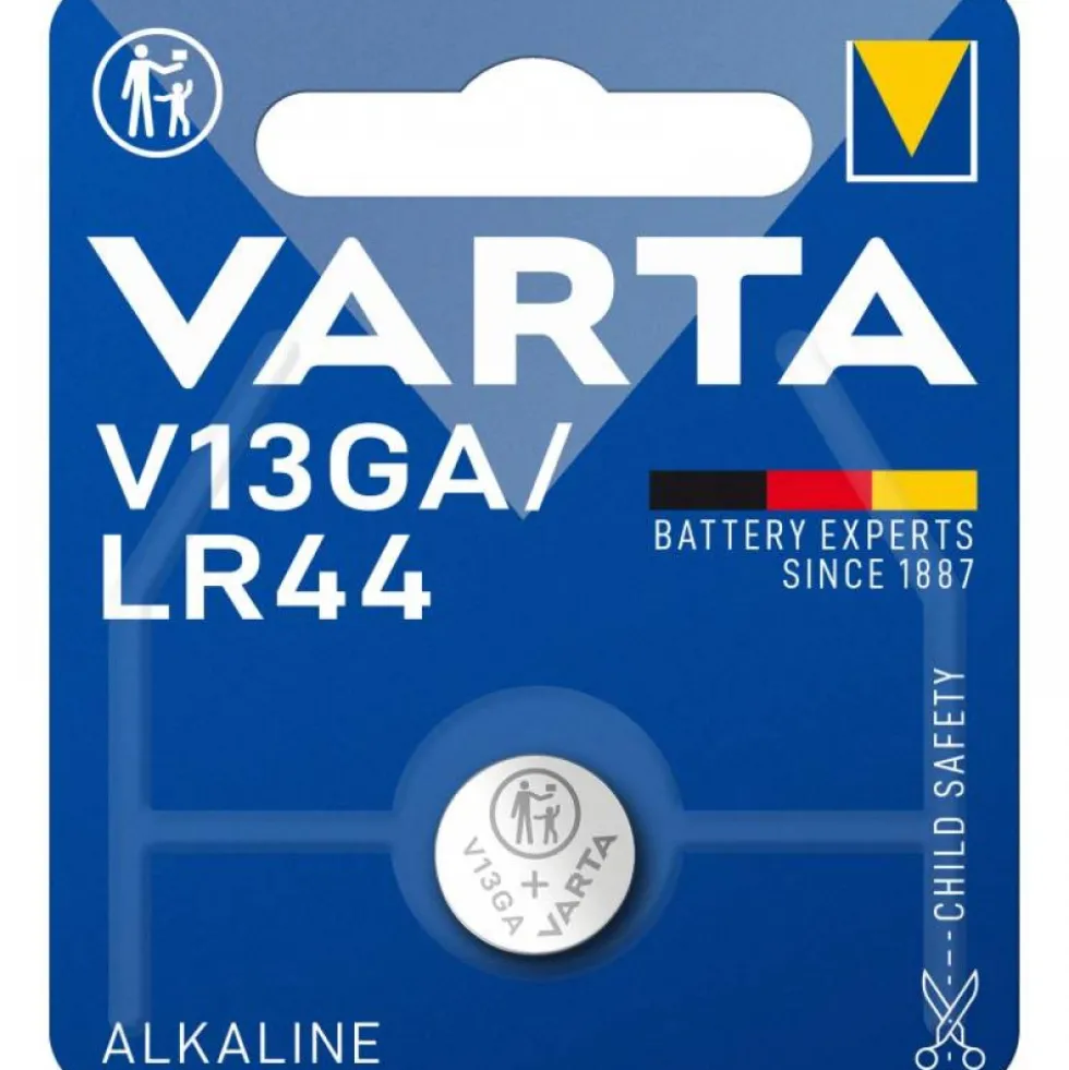 Pile bouton - LR44/V13GA - 1,50V - Alcaline VARTA