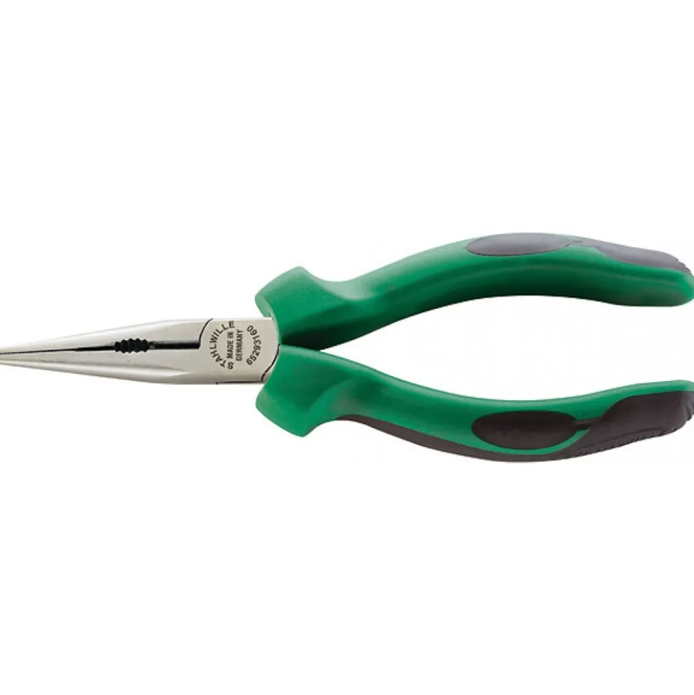 Pince demi-ronde avec coupant 6529 - tête chromée longueur 160 mm STAHLWILLE