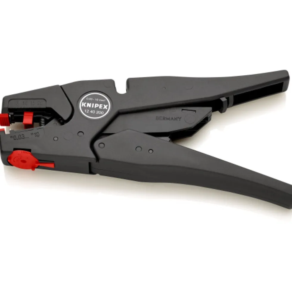 Pince à dénuder auto-ajustable avec mollette de réglage KNIPEX