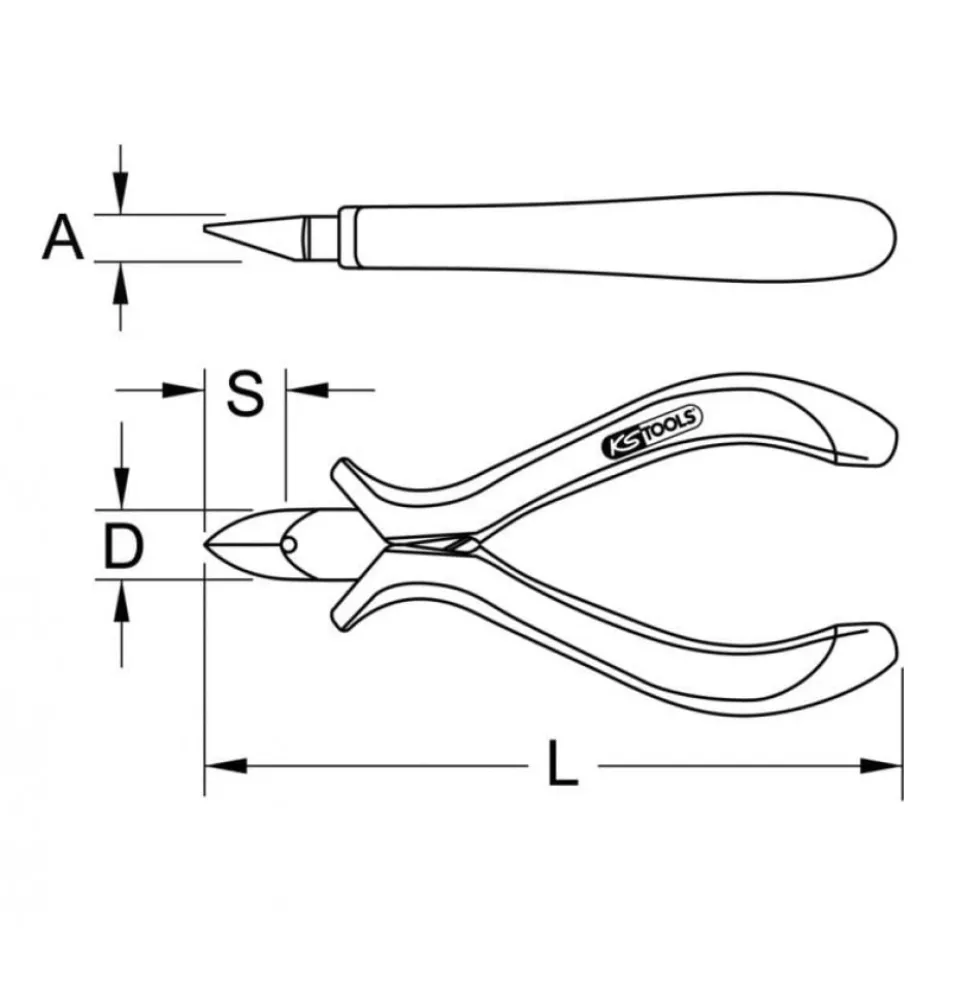 Pince électronique coupante diagonale - 120 mm KS TOOLS