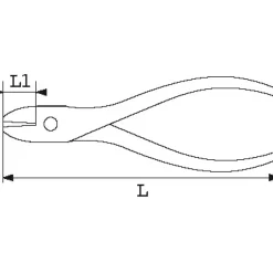 Pince électronique coupante diagonale à tête ogivale - branches PVC SAM OUTILLAGE