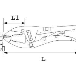 Pince-étau grande capacité avec clip anti-chute 212-25-FME SAM OUTILLAGE