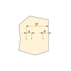 Piston amortisseur pour portes de meuble - base droite - lot de 10 EMUCA
