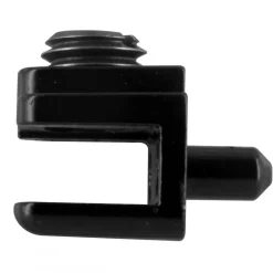 Pivots à serrage pour porte de meuble en verre - zamak noir - par 2 Interges
