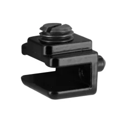 Pivots à serrage pour porte de meuble en verre - zamak noir - par 2 Interges