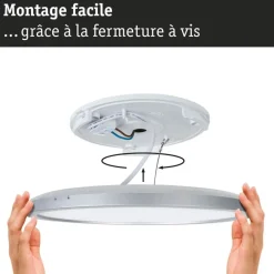 Plafonnier rond Ø190 mm 7,6W CCT - étanche IP44 - Atria Shine PAULMANN