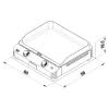 Plancha gaz 2 brûleurs 60cm Gris Cargo - Fusion 60 ENO