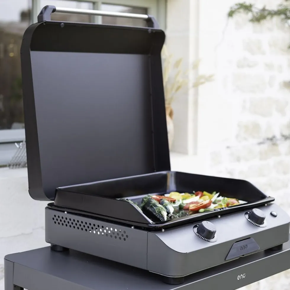 Plancha gaz 2 brûleurs 60cm Gris Cargo - Fusion 60 ENO