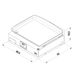 Plancha électrique 50 cm inox - Initial 50 ENO