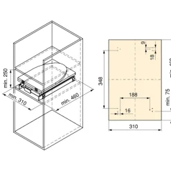 Planche à repasser pliable extractible Iron 2 - gris clair EMUCA