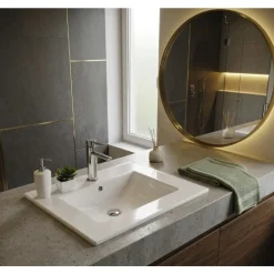 Plan vasque céramique blanc 610 x 460 mm Angelo Néova