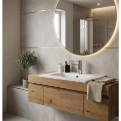 Plan vasque en résine blanc - 60 cm - Angelo Néova