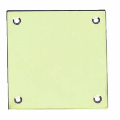 Plaque carrée en laiton poli - 50x50 mm - percée 4 trous COUILLET
