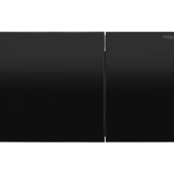 Plaque de commande de WC double volume en verre noir Visign for More 200 VIEGA
