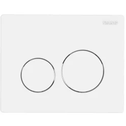 Plaque de commande double sphère pour WC INGENIO - blanc SIAMP