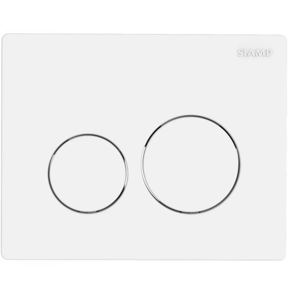 Plaque de commande double sphère pour WC INGENIO - blanc SIAMP