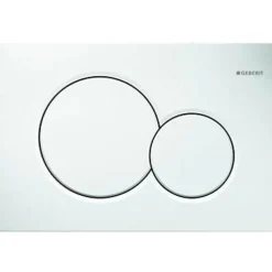 Plaque de commande double touche - Sigma 01 - blanc GEBERIT