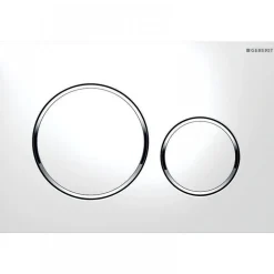 Plaque de commande double touche - Sigma 20 - Blanc brillant GEBERIT