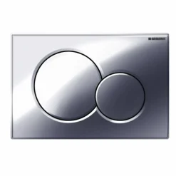 Plaque de commande double touche - Sigma 01 - chromé brillant GEBERIT
