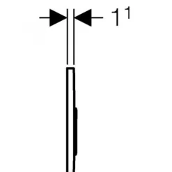 Plaque de commande double touche - Sigma 20 - acier inoxydable GEBERIT