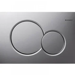 Plaque de commande double touche Sigma 01 - chromé mat GEBERIT