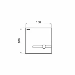 Plaque de commande WC bicommande en inox - encastrable - Tempomatic DELABIE