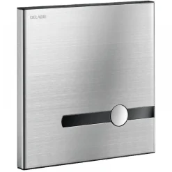 Plaque de commande WC bicommande en inox - encastrable - Tempomatic DELABIE
